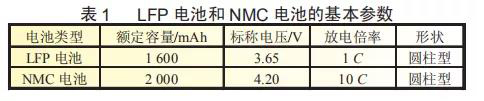 LFP電池和NMC電池基本參數